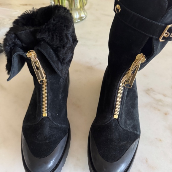 Burberry Quinsy Black Eomen's 8.5 38.5 Suede, leather, Boots - Picture 2 of 16